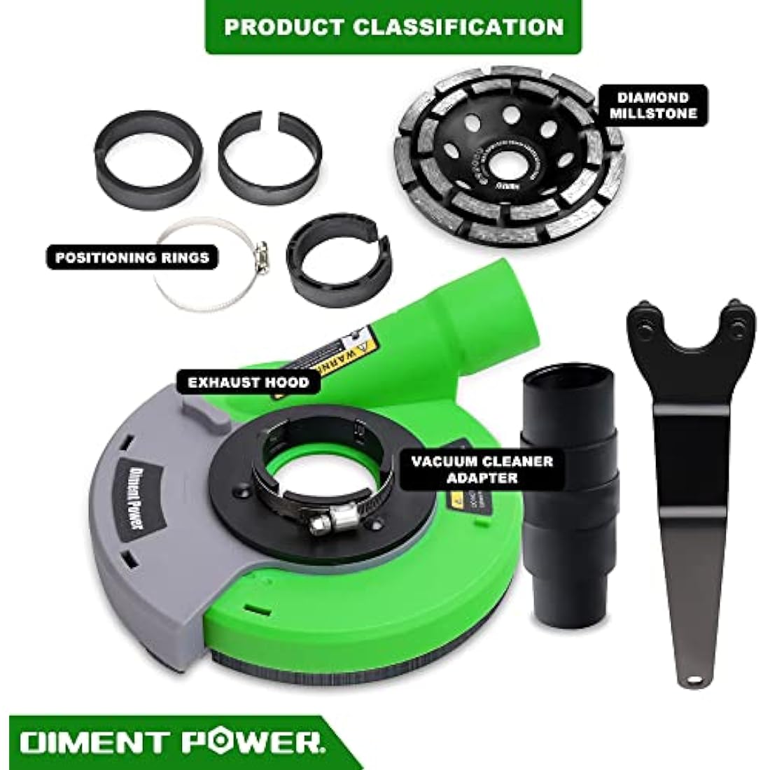 Diment Power 5" Angle Grinder Dust Shroud & Diamond Cup Wheel Kit