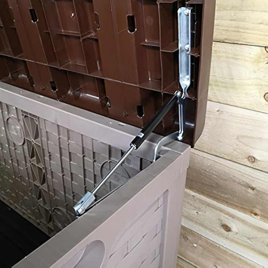Starplast Rattan Style Garden Storage Box - 634L Lockable Outdoor Chest