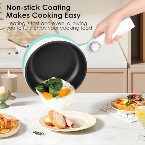 Audecook Electric Hot Pot – 1.7L Portable Nonstick Mini Skillet & Ramen Cooker
