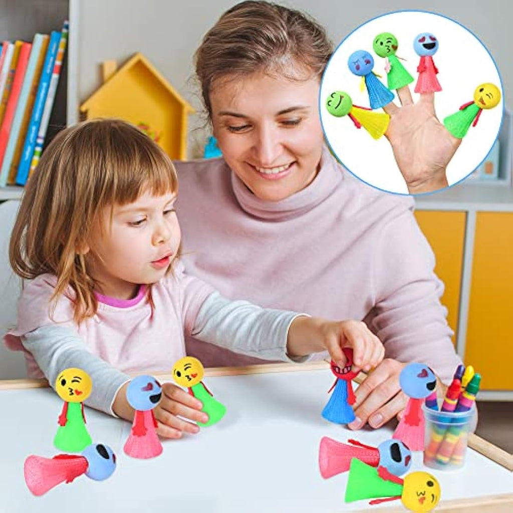 Ainiv 12PCS LED Emoji Bouncing Dolls – Light Up Jumping Elf Fidget Toys