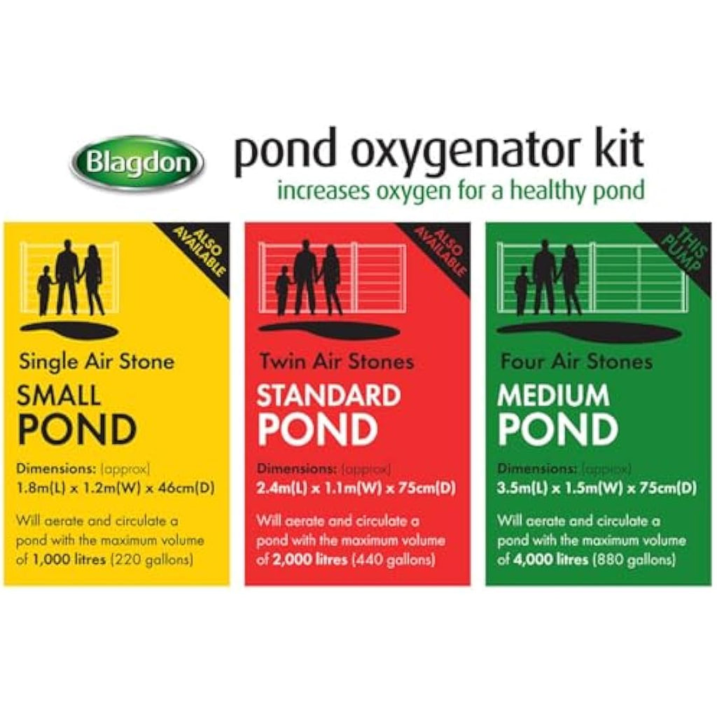 Blagdon Pond Water Oxygenator Kit | 4 Outlet Aeration Pump for 4000L Ponds
