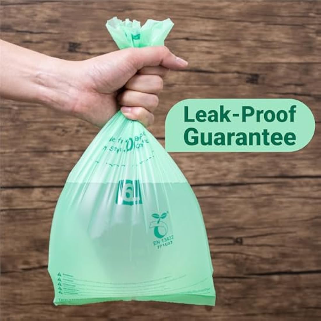 Greener Walker 6L Compostable Caddy Bin Liners – 120 Extra Thick Bags