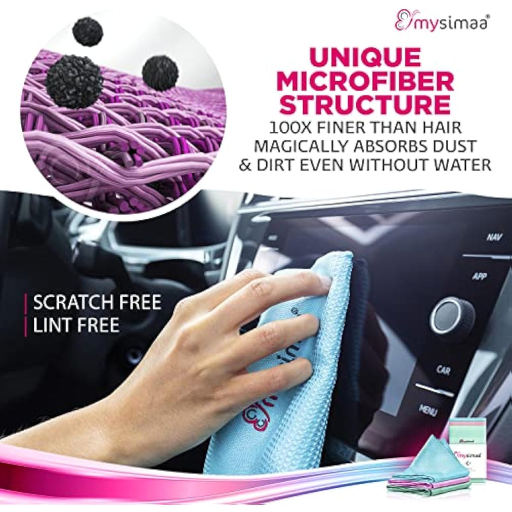 mysimaa Premium Microfiber Cleaning Cloths – 3 Pack, 40x40cm –