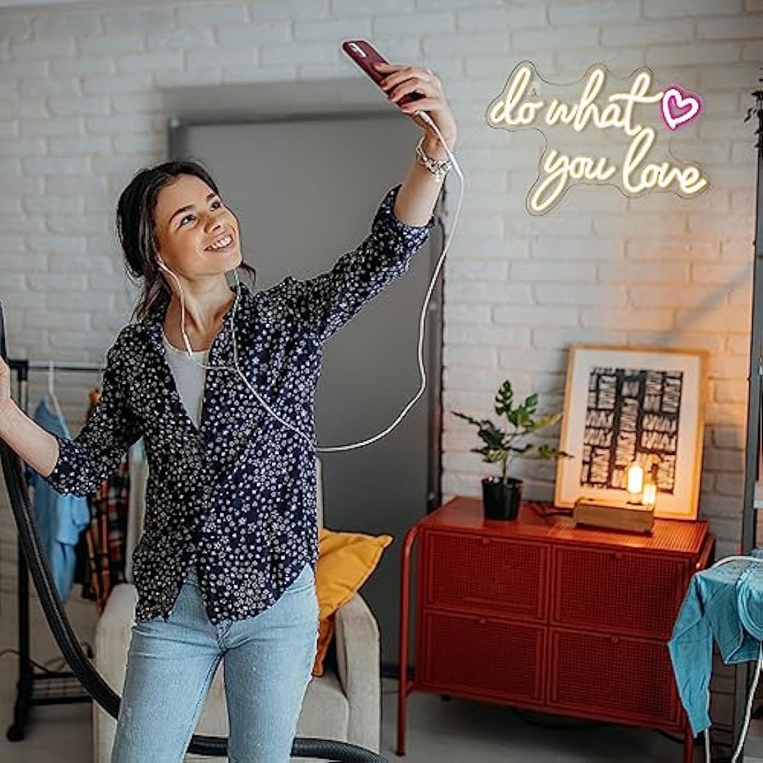 Do What You Love Neon Sign | Warm White LED Wall Decor