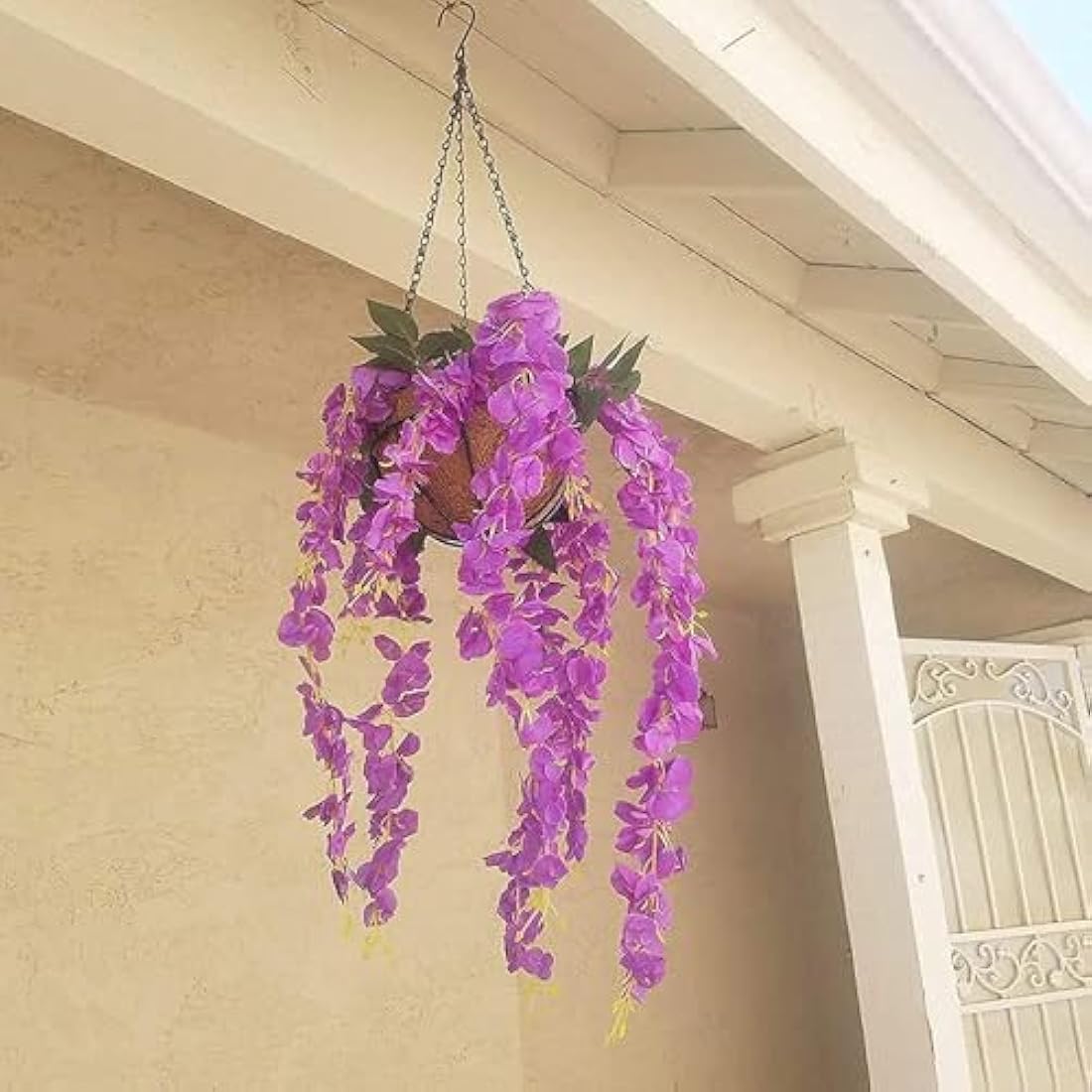 Jolof Store Artificial Wisteria Vine Hanging Garland - Silk Flowers, 12 Pack