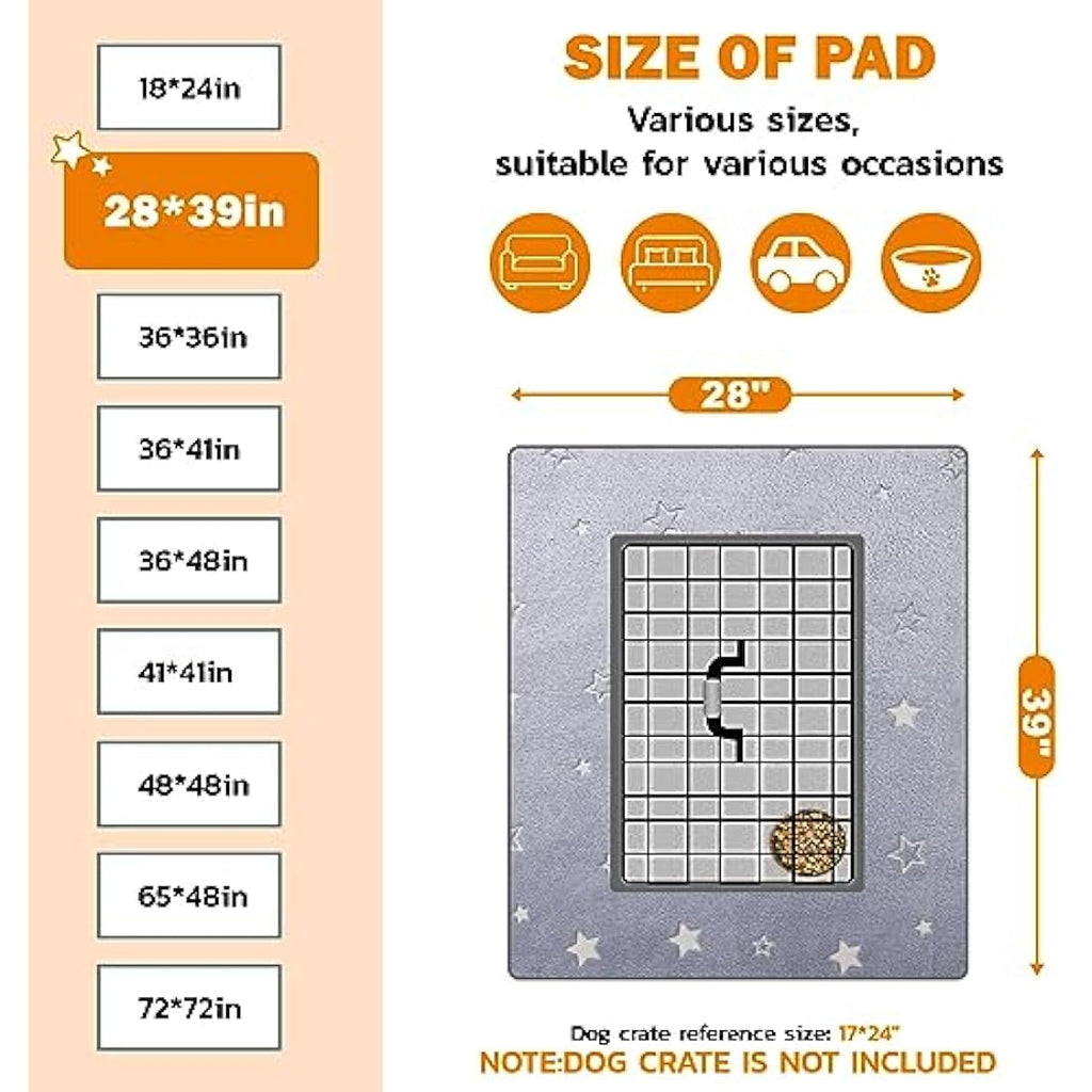 Washable Puppy Pads – 2 Pack Reusable Waterproof Dog Mats