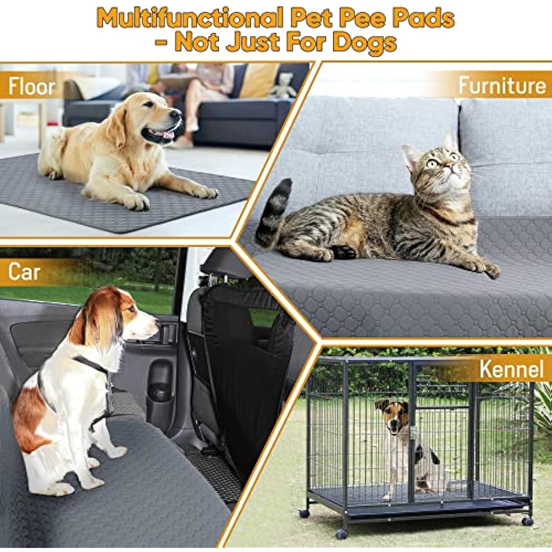 Reusable Dog Training Pads – Washable Waterproof 2-Pack