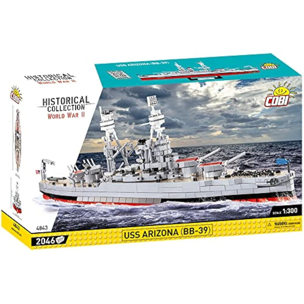 COBI USS Arizona (BB-39) Battleship Model Building Set - 2,048 Bricks