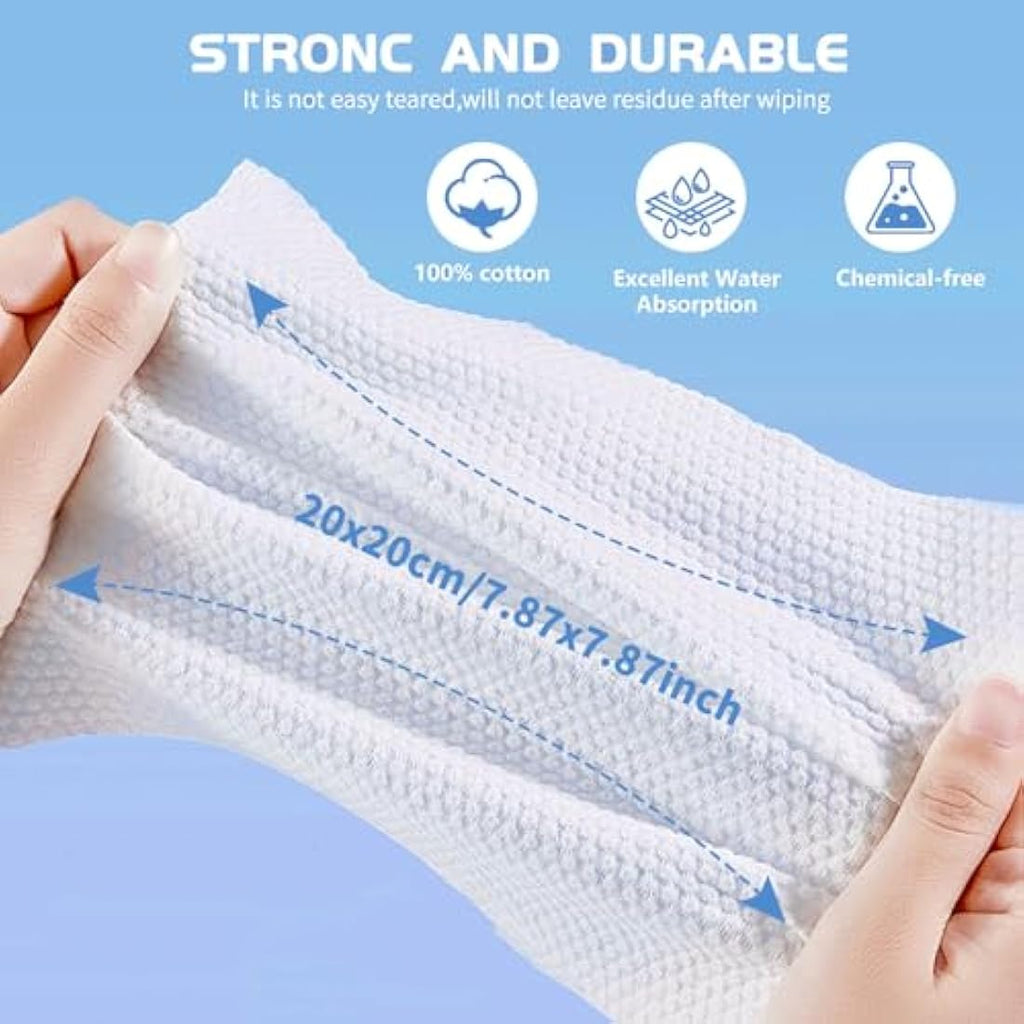 Cotton Facial Dry Wipes – 400 Count Disposable Face Towels