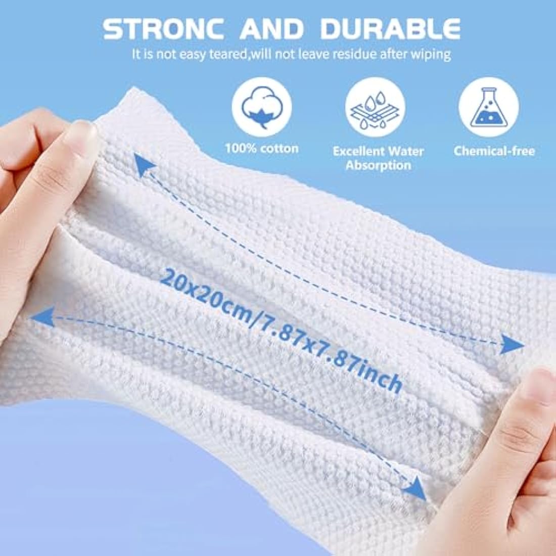 Cotton Facial Dry Wipes – 400 Count Disposable Face Towels