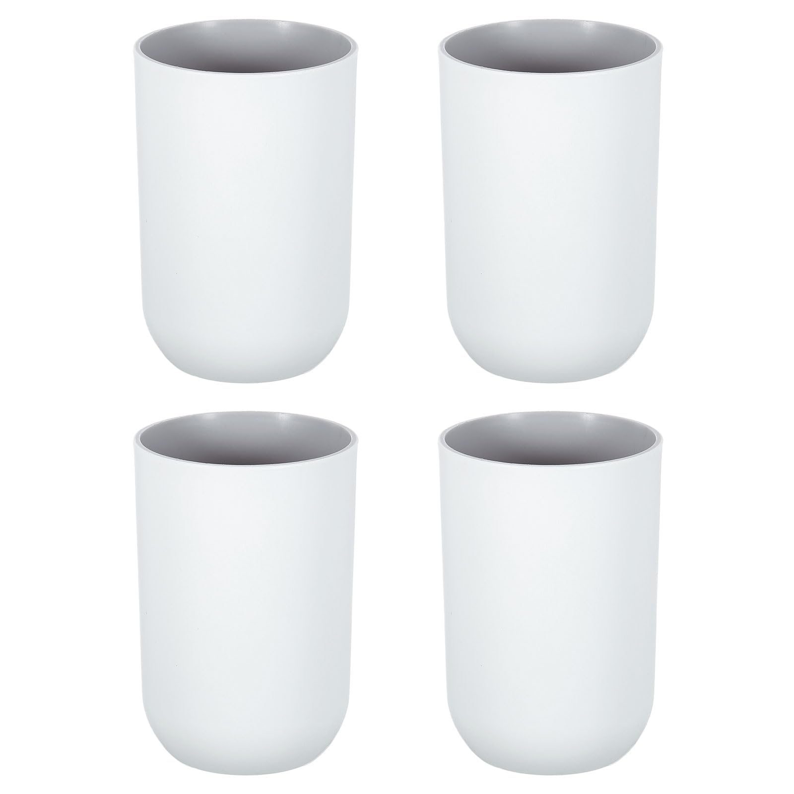 Plastic Drinking Cups – 4Pcs Unbreakable Reusable Tumblers, Grey