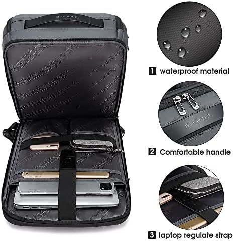 BANGE Smart Laptop Backpack – Waterproof 15.6 Inch USB Charging Bag
