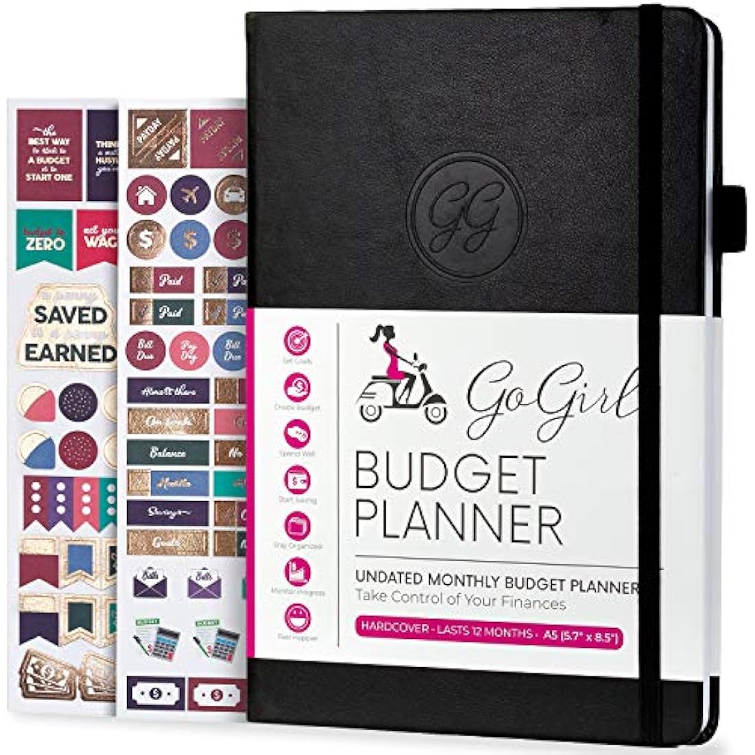 GoGirl Budget Planner – Undated A5 Financial Organizer & Expense Tracker