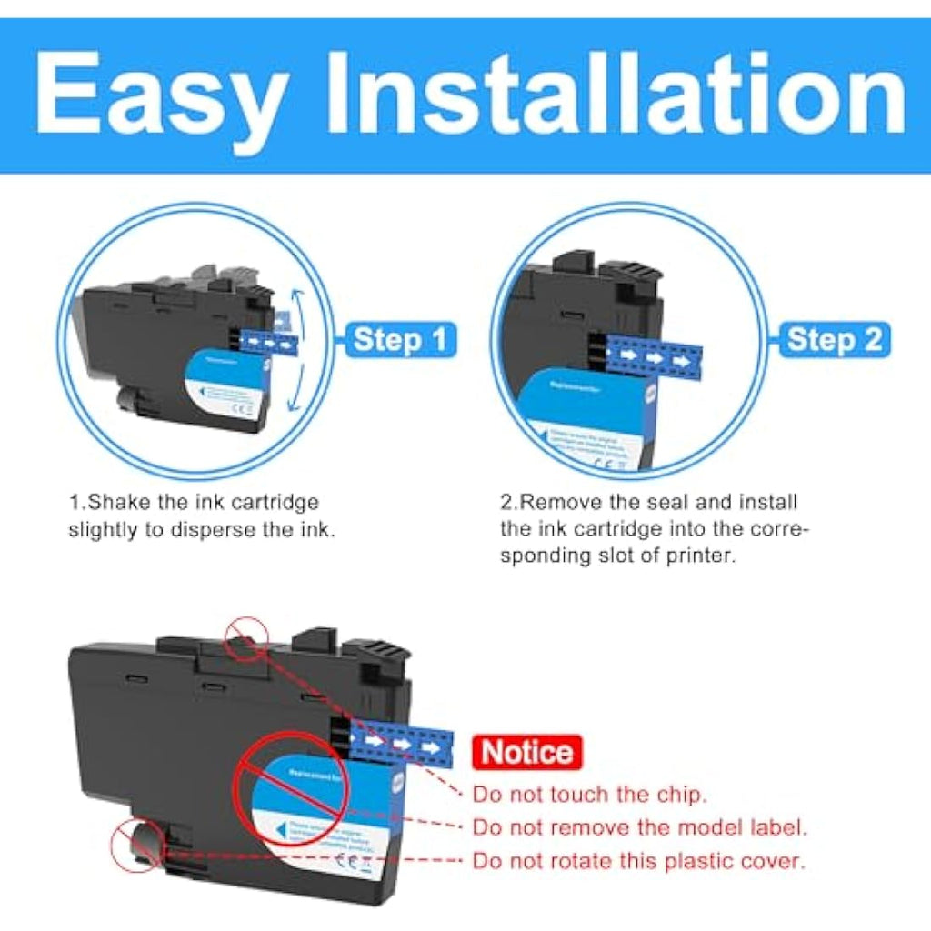 LCL LC-427XL Black High Capacity Ink Cartridges for Brother (2-Pack)