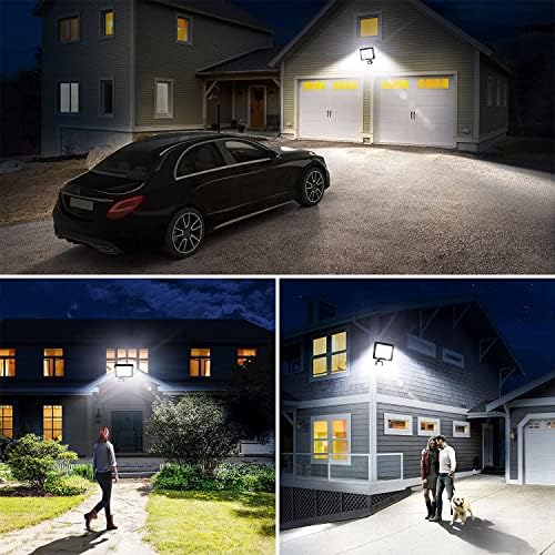YIQIBRO 50W LED Security Lights | IP67 Waterproof Motion Sensor 2-Pack