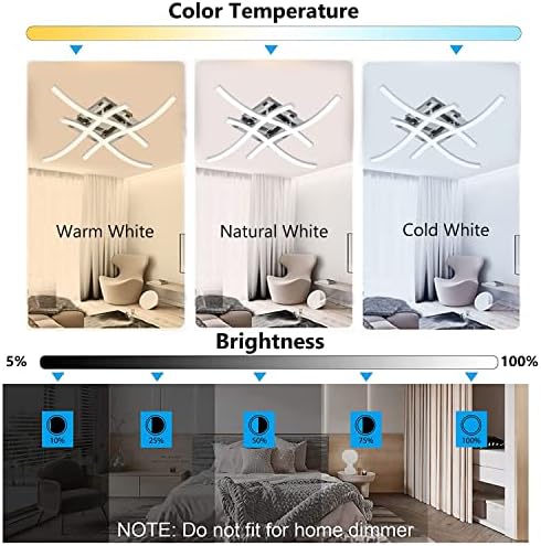 Modern LED Ceiling Light | 24W Dimmable Curved Flush Mount