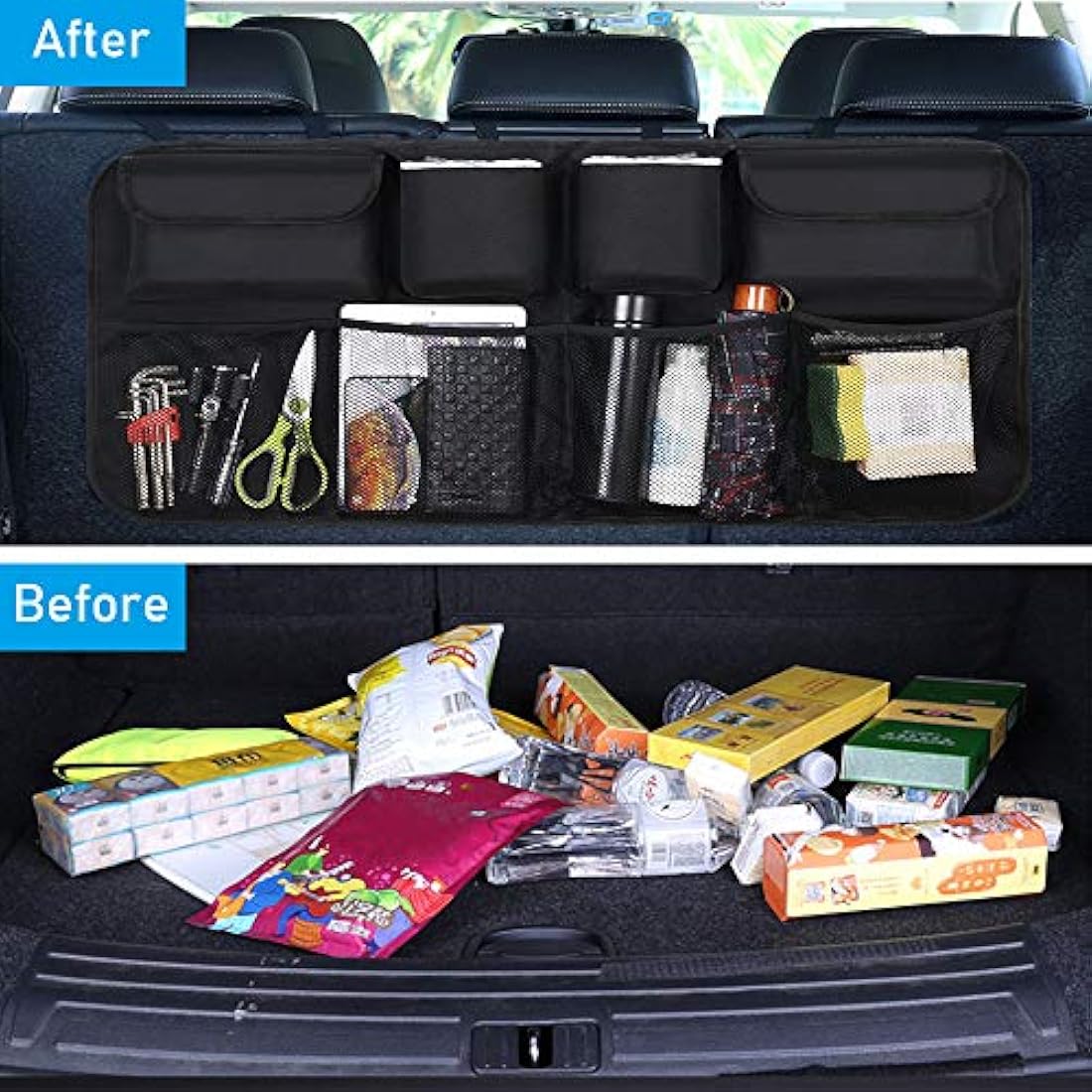 Jolof Store Car Boot Organiser – Waterproof Back Seat Kick Mats & Storage