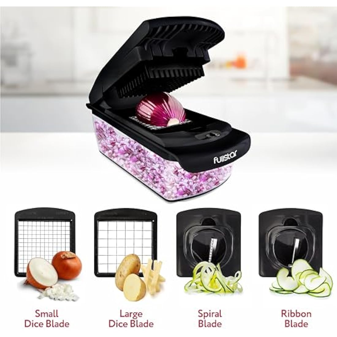 4-in-1 Vegetable Chopper and Dicer – Manual Kitchen Tool