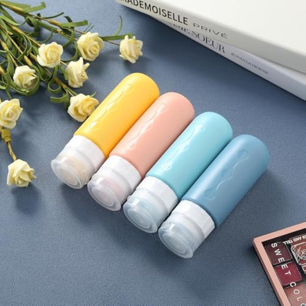 Gemice Silicone Travel Bottles | 4 Pack Leakproof TSA Approved Containers