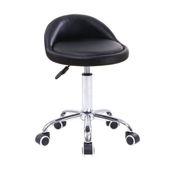KKTONER PU Leather Rolling Stool with Backrest | Adjustable Swivel Chair