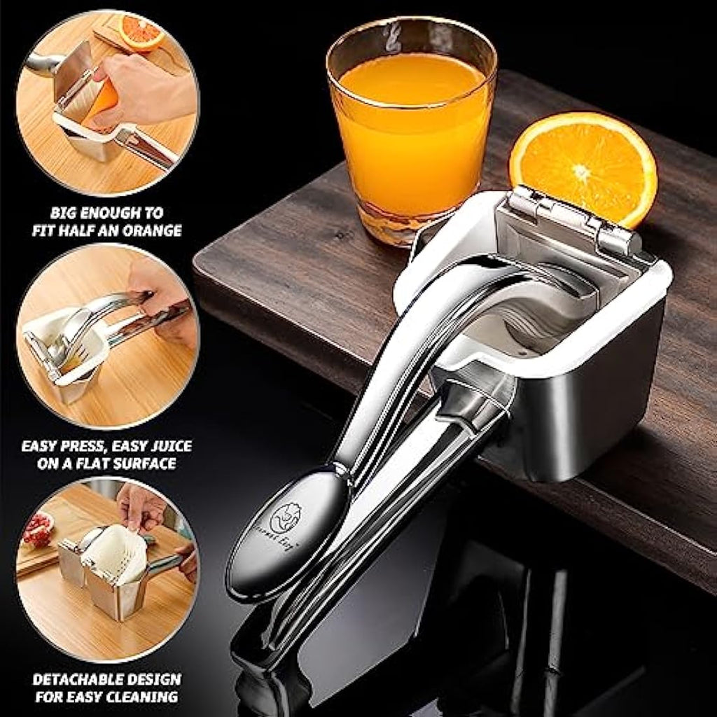 Stainless Steel Citrus Squeezer – Heavy-Duty Hand Juicer Press