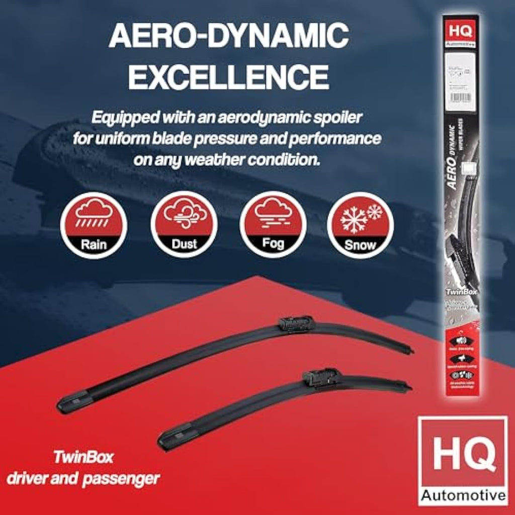 HQ Automotive Wiper Blades 22"+14" Front Set for Nissan Juke & Suzuki Alto