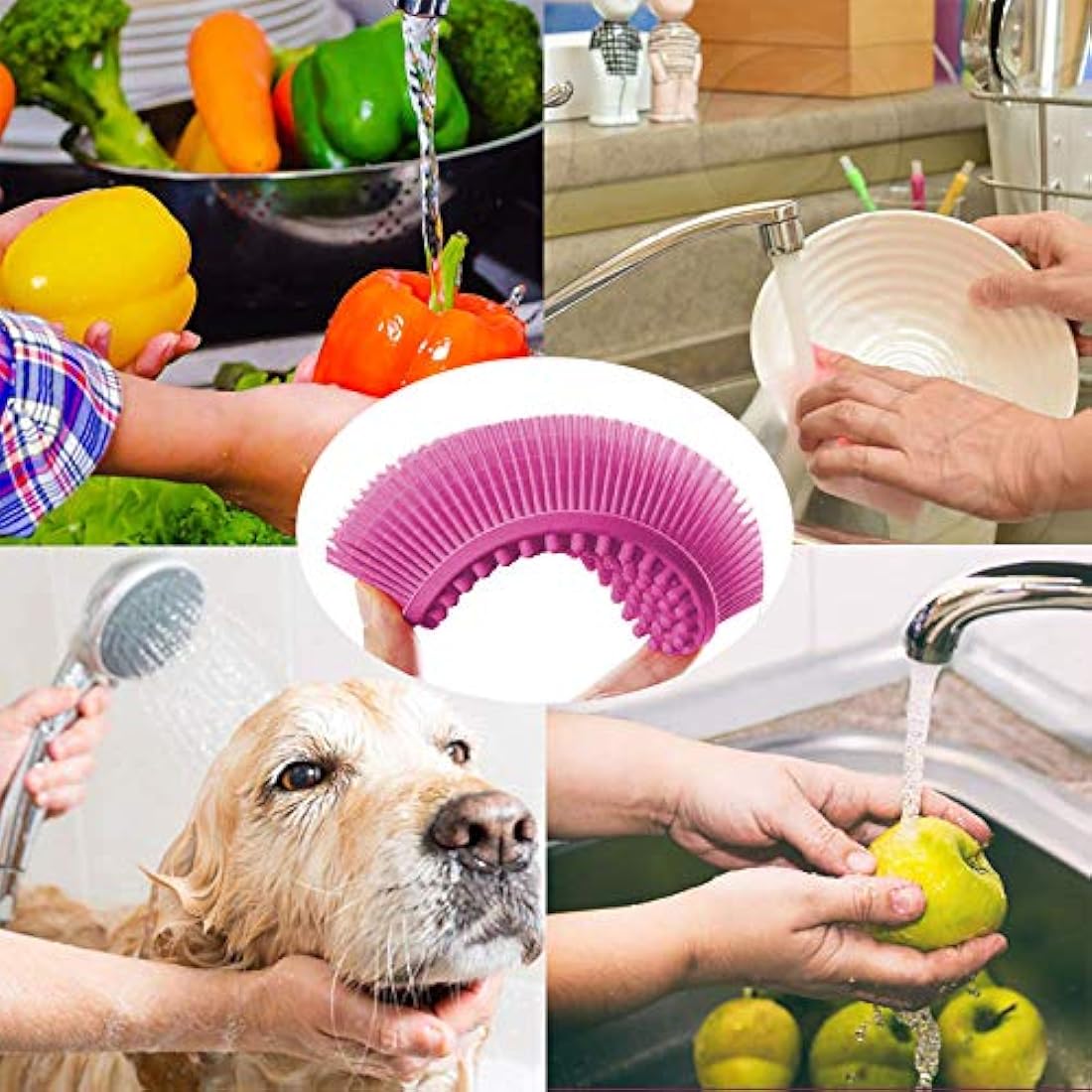 Jolof Store Silicone Body Brush | Double-Sided Soft Back Scrubber
