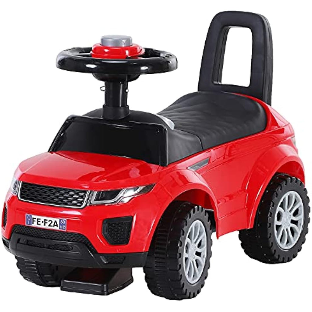HOMCOM 3-in-1 Toddler Ride On Car – Foot to Floor Push Toy with Horn, Red