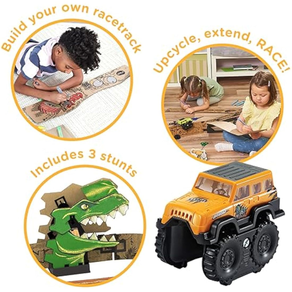 VTech Car-Board Racers Off-Roader & Track – Dinosaur Cardboard Playset