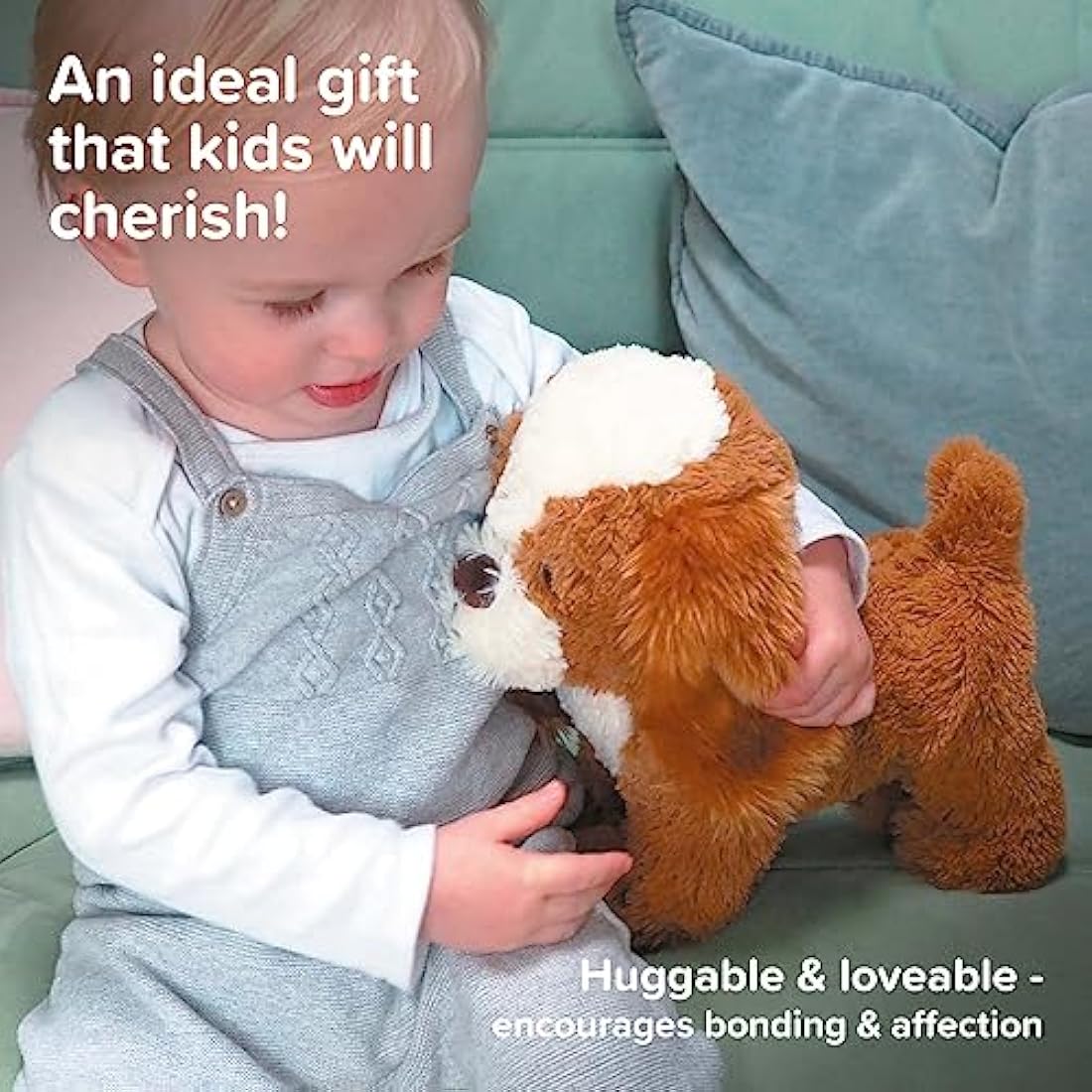 Little Bird Told Me Peanut Pup Pull Along Toy – 2-in-1 Sensory Plush