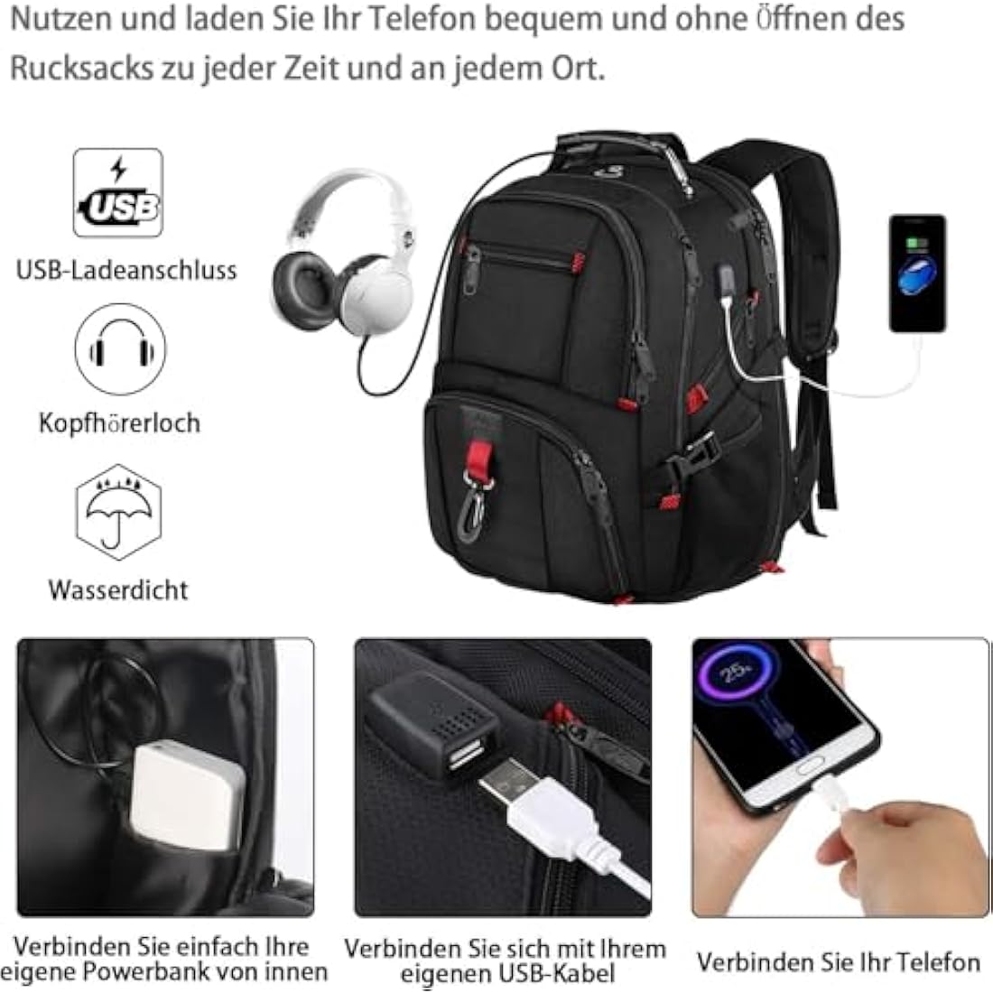 MATEIN 55L Travel Laptop Backpack | 18.4 Inch TSA Approved Work Bag