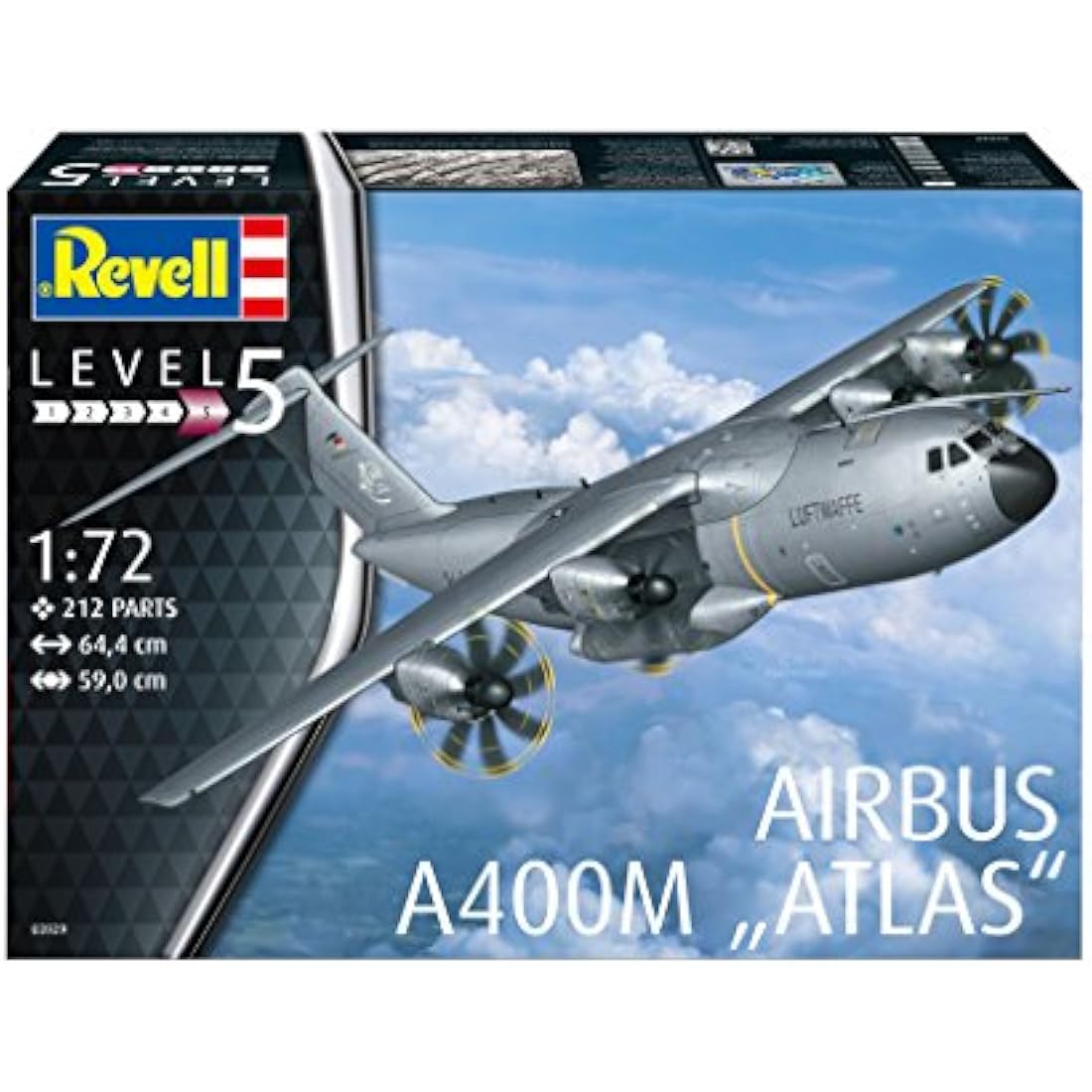 Revell Airbus A400M ATLAS 1:72 Scale Plastic Model Kit – 212 Pieces
