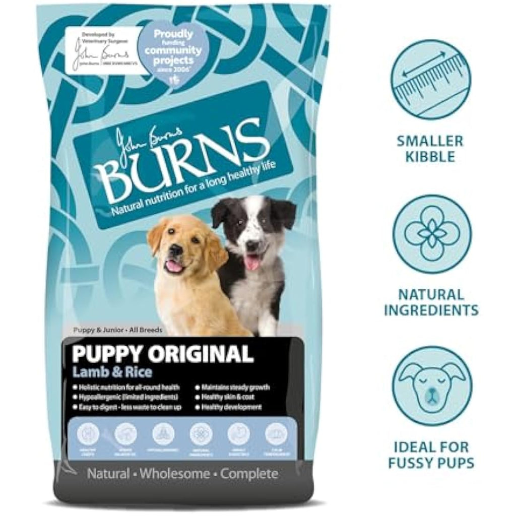 Burns Pet Nutrition Puppy Original Lamb and Rice Dry Dog Food - 2kg