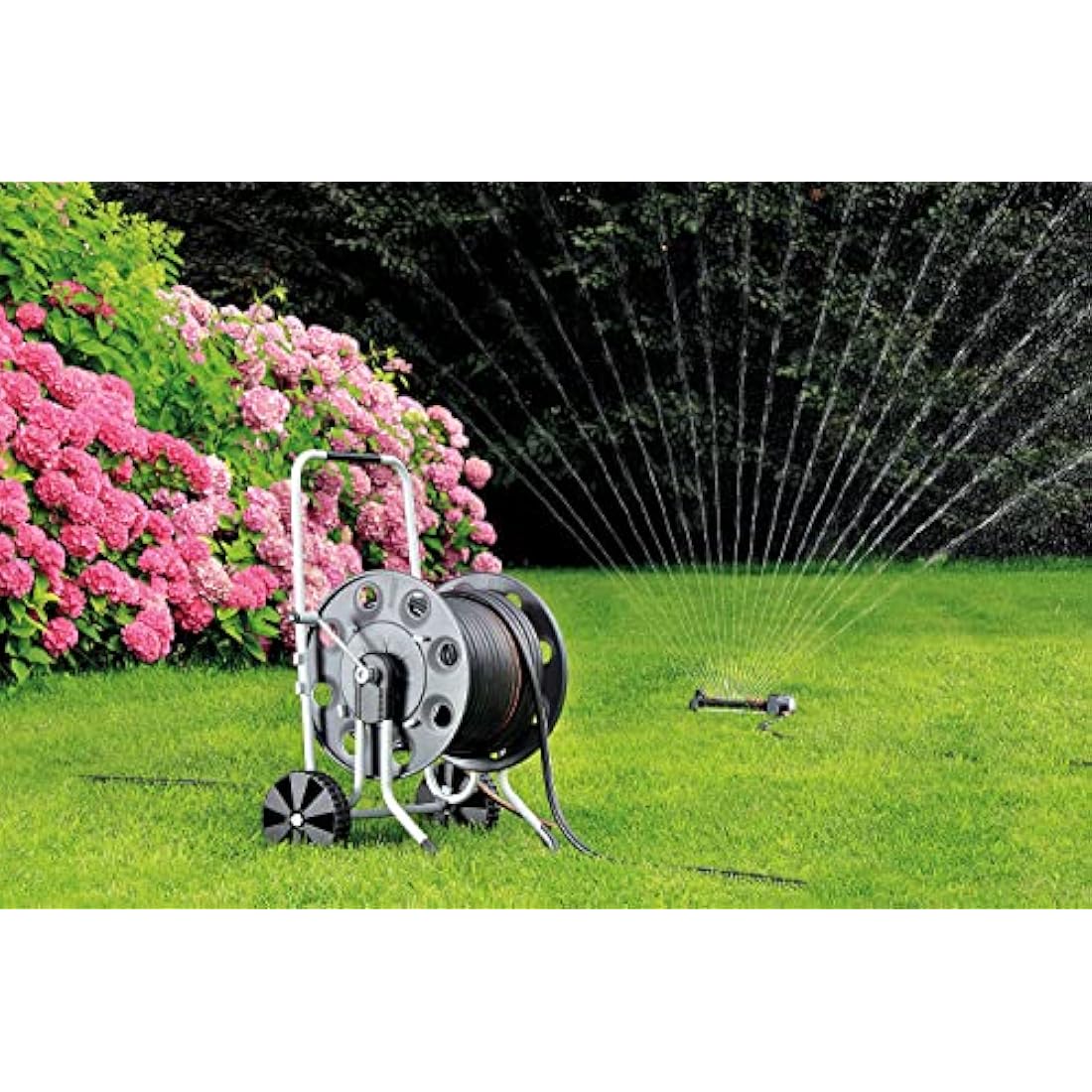 Claber Metal Gemini Hose Reel Cart – Heavy-Duty 130m Capacity