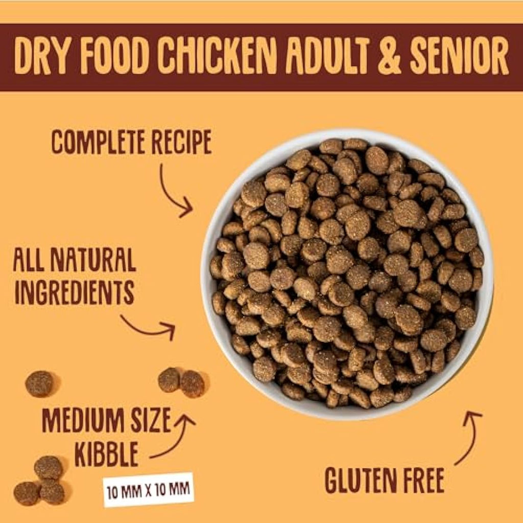 Scrumbles Fresh Chicken Dry Dog Food - Hypoallergenic & Probiotic, 2kg