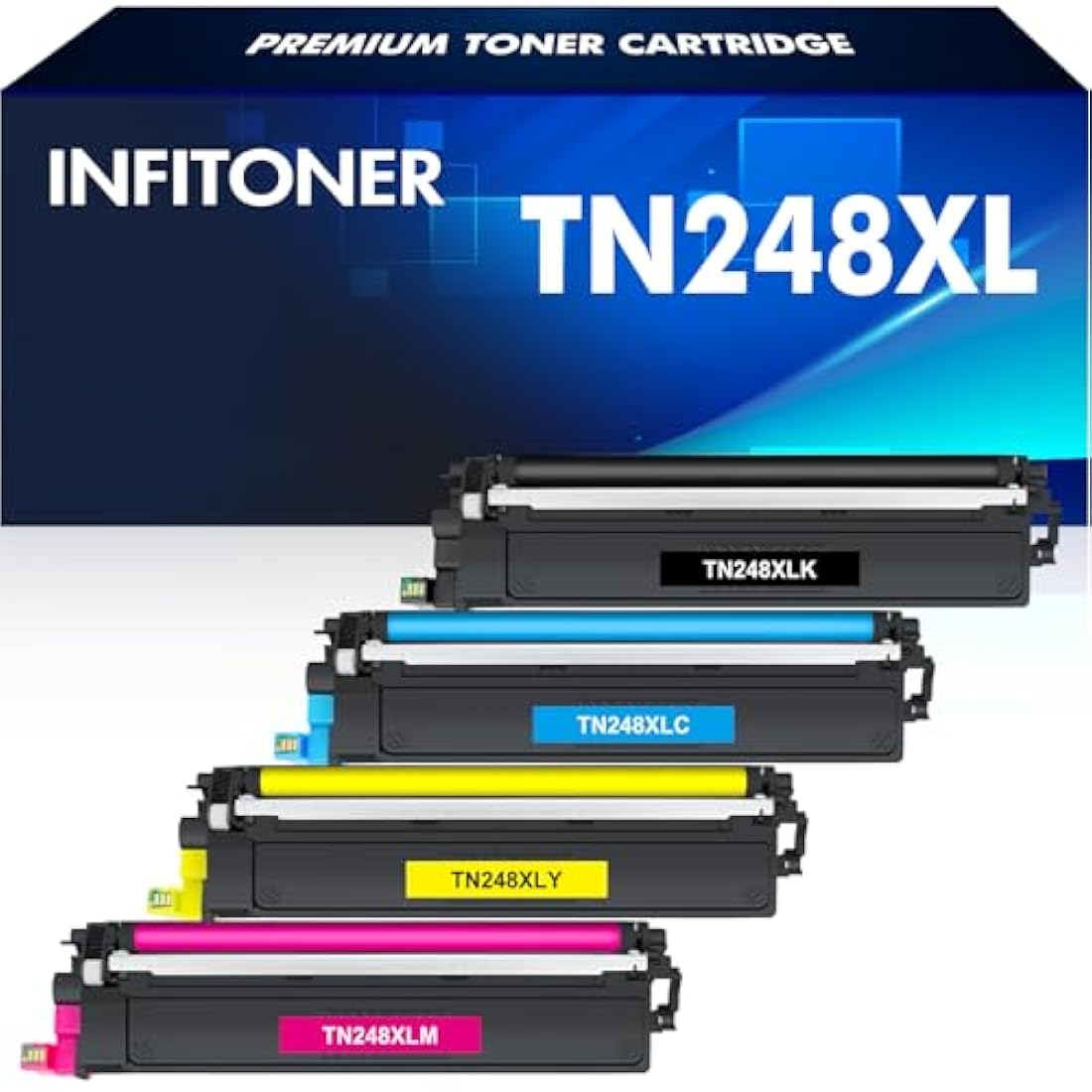 Jolof Store TN248XL Compatible Toner 4-Pack for Brother MFC-L3760CDW