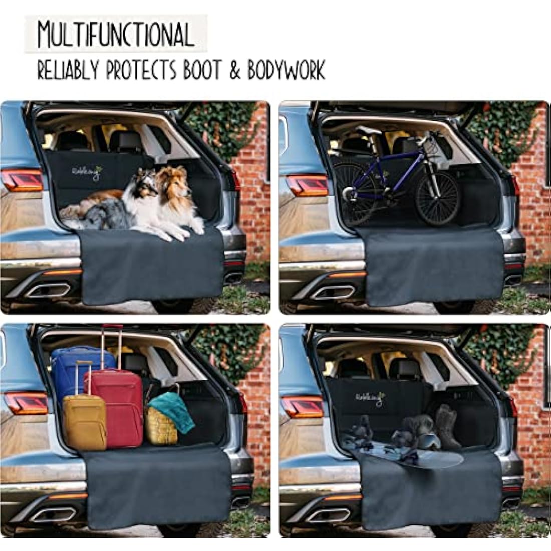 Rudelkönig Car Boot Protector for Dogs – Water Repellent Trunk Liner