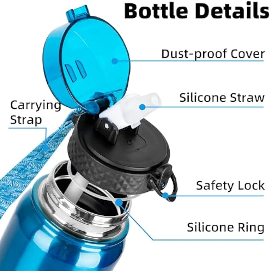 OLDLEY 1L Stainless Steel Water Bottle – Vacuum Insulated Leakproof Flask