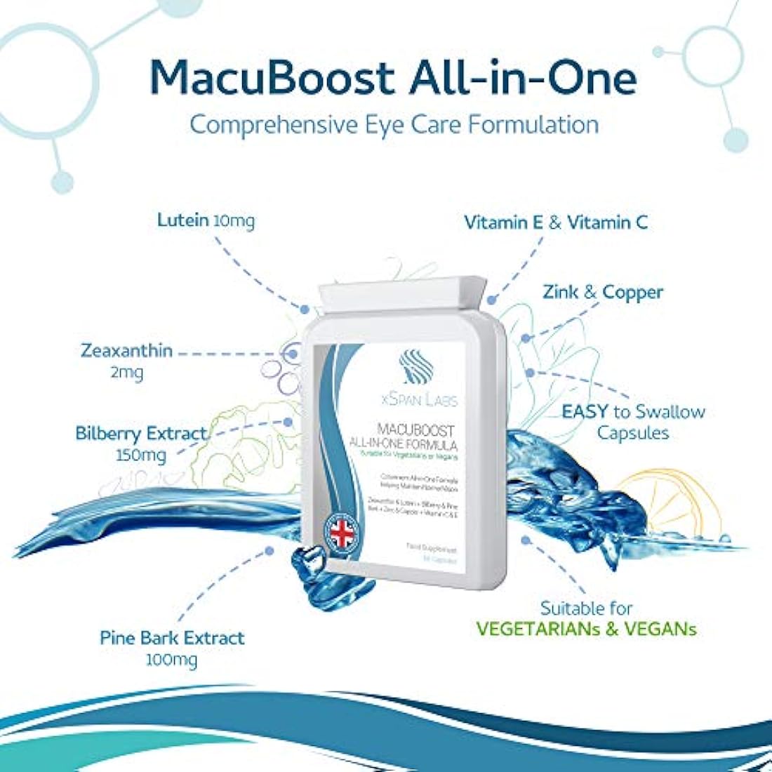 xSpan Labs MacuBoost AREDS 2 Eye Health Supplement - 60 Day Supply
