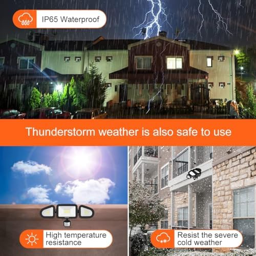 MEIKEE 42W LED Motion Sensor Security Light | 3600LM IP66 Floodlight