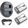 Newmowa D-Li109 Battery (2-Pack) and Dual USB Charger for Pentax K-30 K-50
