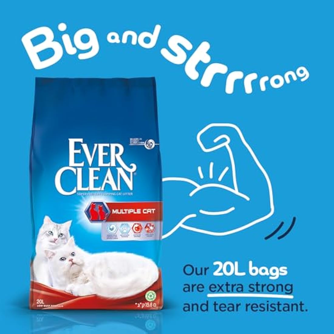 Ever Clean Multiple Cat Clumping Clay Litter – Odor Control 20L