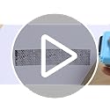Lindastas Identity Theft Protection Roller Stamp with 3-Pack Refills - Blue