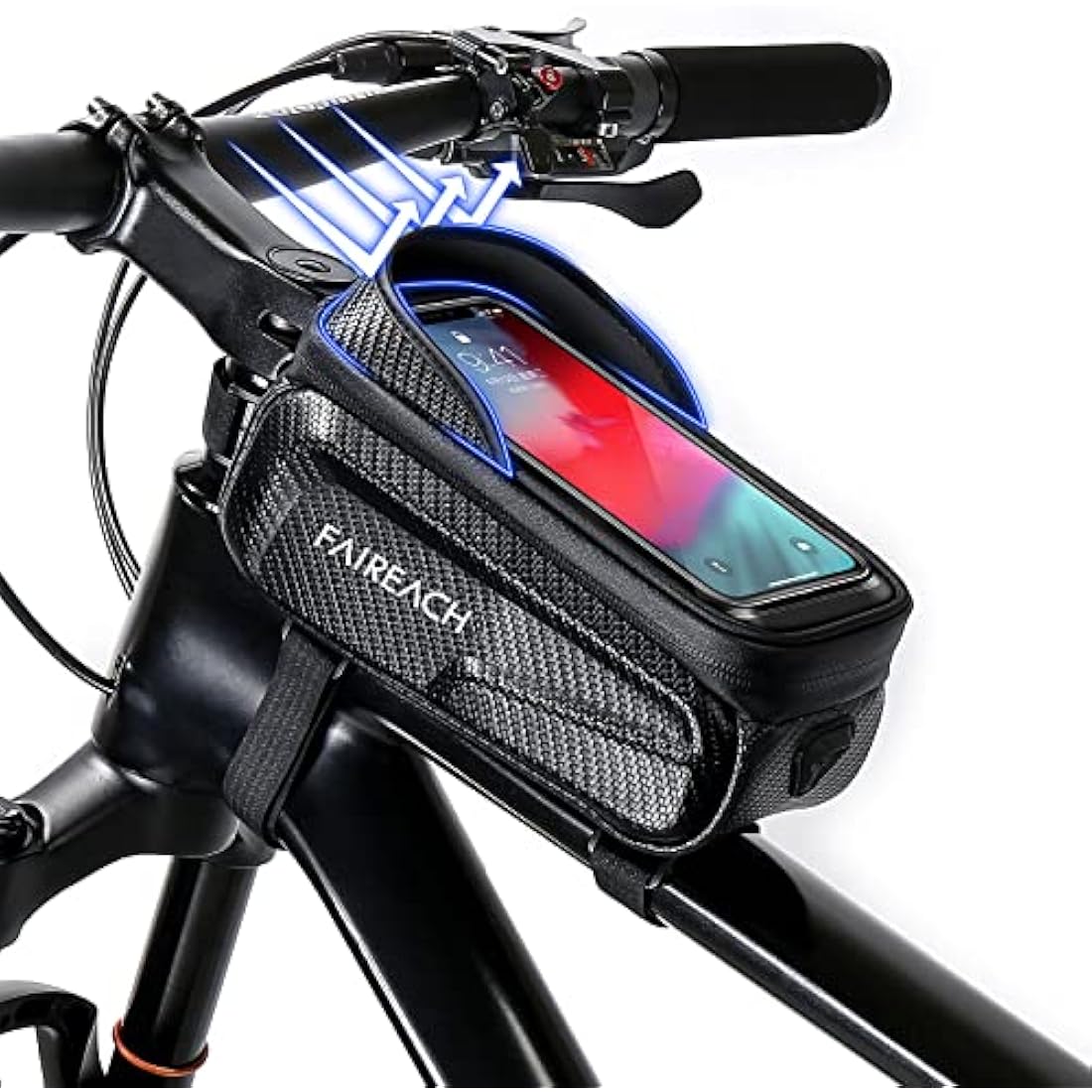 Faireach Waterproof Bike Handlebar Bag – Touchscreen Phone Mount Pouch