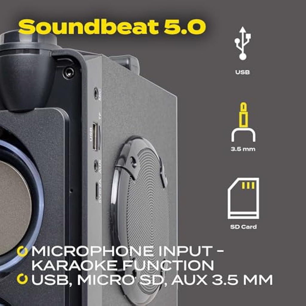 Overmax Soundbeat 5.0 Bluetooth Speaker | 20W Portable Karaoke Machine