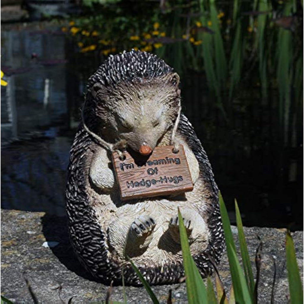 Heather Hedgehog Garden Ornament – Weatherproof Resin Statue