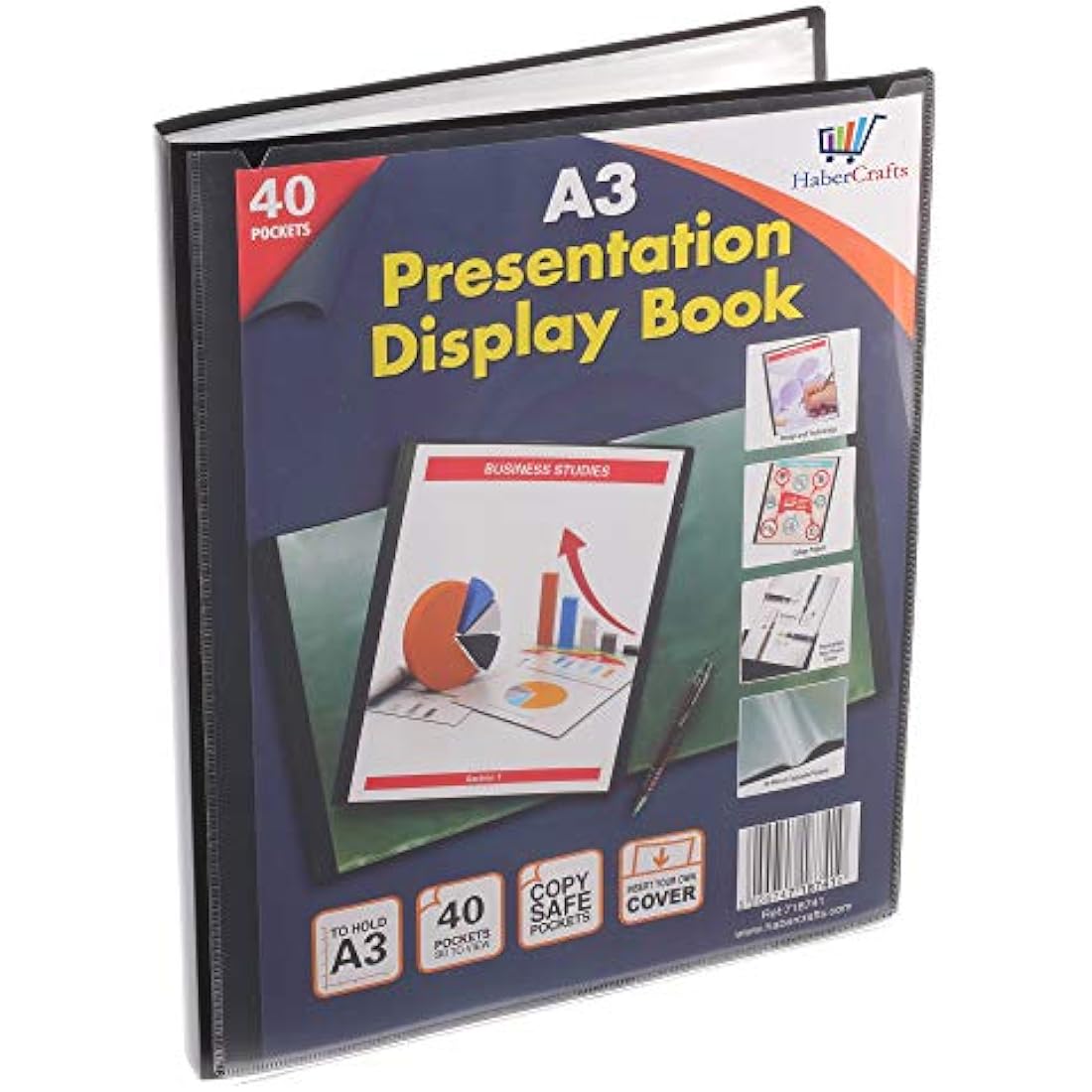 Habercrafts A3 40 Pocket Display Book | 80 View Presentation Folder Portfolio