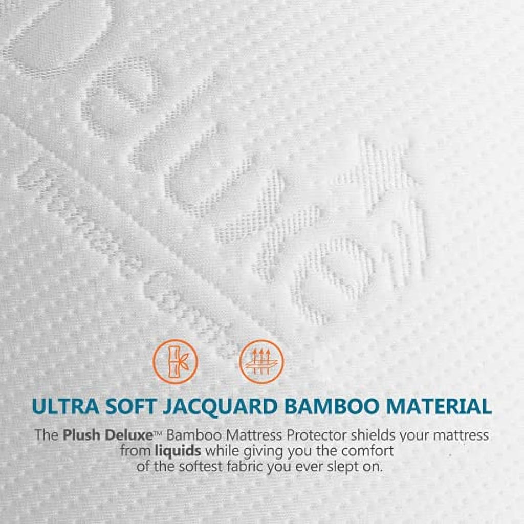 PlushDeluxe Bamboo Mattress Protector – Waterproof & Breathable UK King