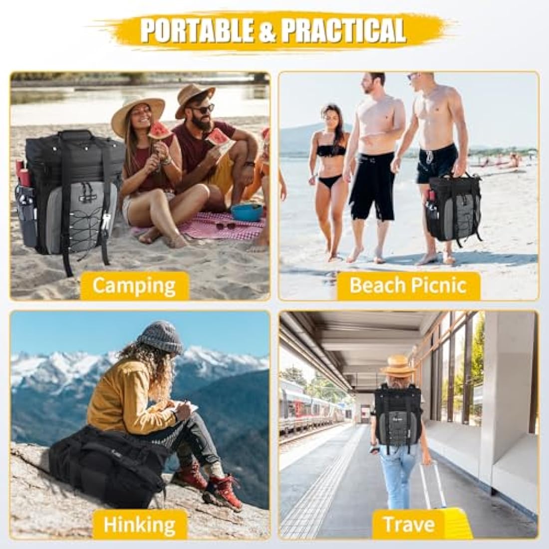 AYAMAYA Leakproof Cooler Backpack | 40-Can Insulated Waterproof Bag