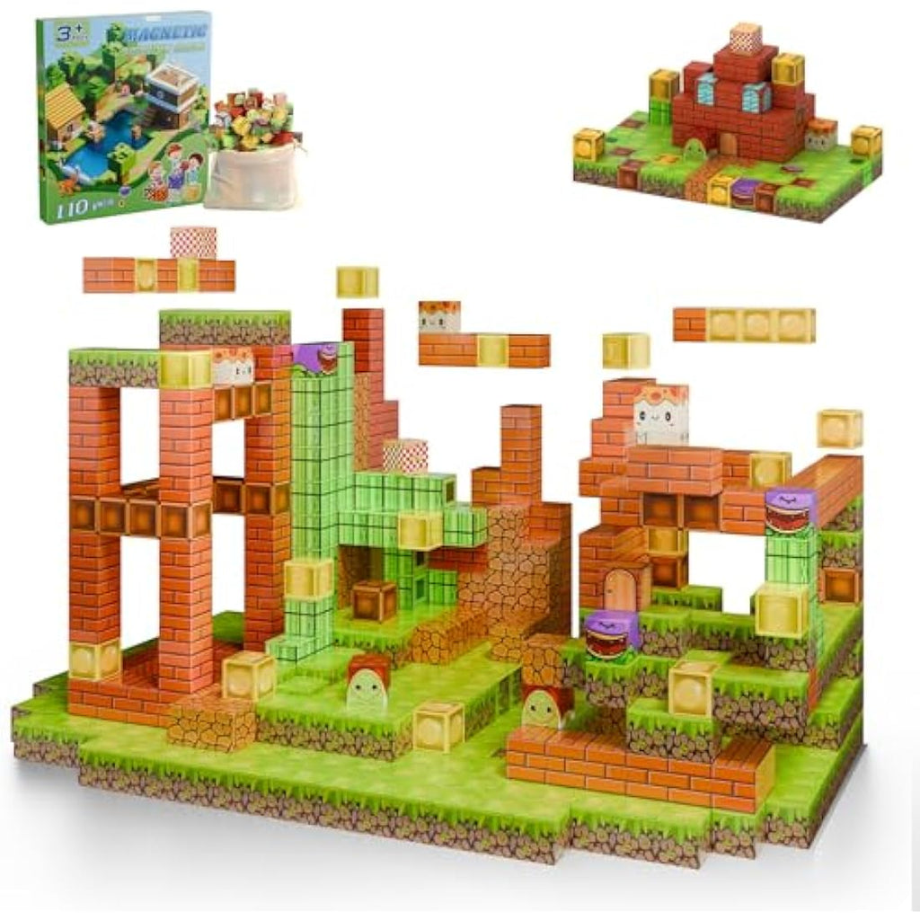 Demolike Magnetic Blocks 110PCS – STEM Educational Building Toy Set